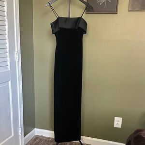 Black Strapless Evening Column Dress